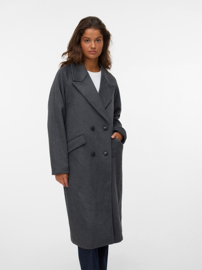 Vero Moda Harper Long Wool Coat Grå L
