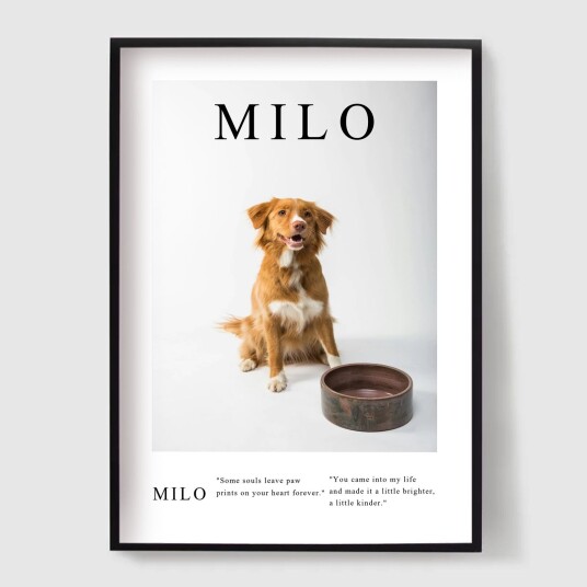 Namly Design Personalisert Plakat Minimalistisk Kjæledyr Minnesmerke POSTEROXJGHR