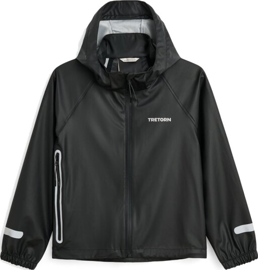 Tretorn Kids Packable Rainbreaker Set Black Tretorn Kids Packable Rainbreaker Set Black