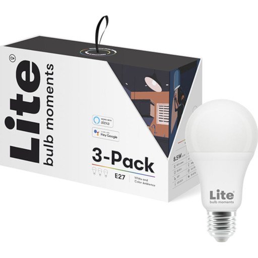 LITE BM RGB SMARTPÆRE 9W A60 E27, 3 STYKKER LITE BM RGB SMARTPÆRE 9W A60 E27, 3 STYKKER