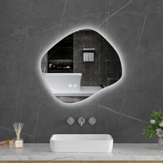 Baderomsspeil Lyfco med LED belysning 60x55 cm