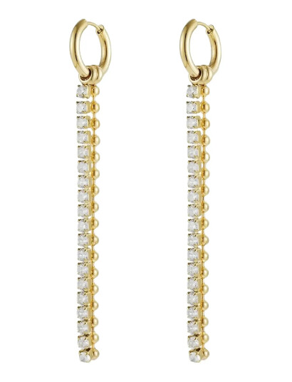BUD TO ROSE Ice Bead Fringe Earring Gold |Guld |One Size BUD TO ROSE Ice Bead Fringe Earring Gold |Guld |One Size
