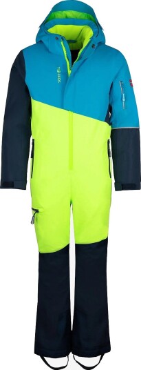 TrollKids Kids Hallingdal Snowsuit   COOL LIME/VIVID BLUE/NIGHT SKY   164