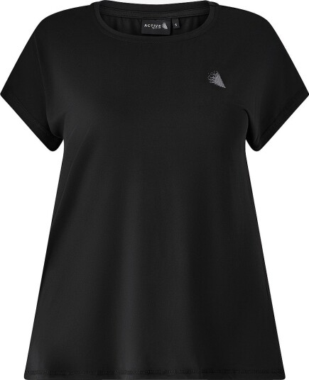 Zizzi Treningstopp Abasic O neck Tee Svart