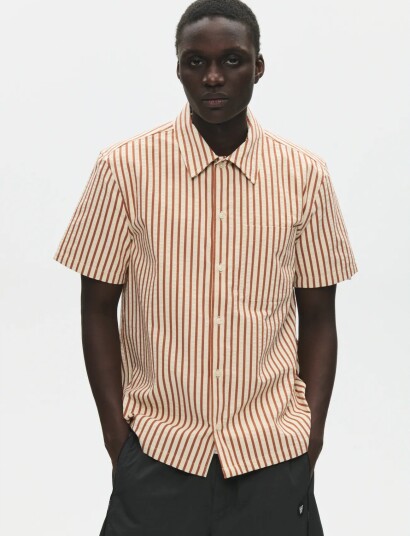 WOOD WOOD Wwadrian Ss Shirt 25423 Orange L WOOD WOOD Wwadrian Ss Shirt 25423 Orange L