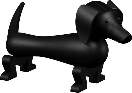 Kay Bojesen Denmark Kay Bojesen hund 28,5 cm Mørkbeiset eik Kay Bojesen Denmark Kay Bojesen hund 28,5 cm Mørkbeiset eik