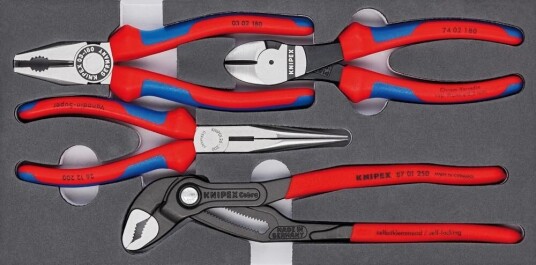 Knipex 4-Delt Tångsett med Skumstoffinnlegg for Håndverktøy