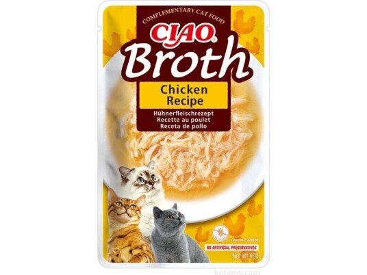 Inaba Foods Inaba Ciao Broth Komplementfôr For Katter Med Kyllingsmak I Buljong 40G