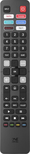 One For All URC4916 reservefjernkontroll Hisense TV Svart One For All URC4916 reservefjernkontroll Hisense TV Svart