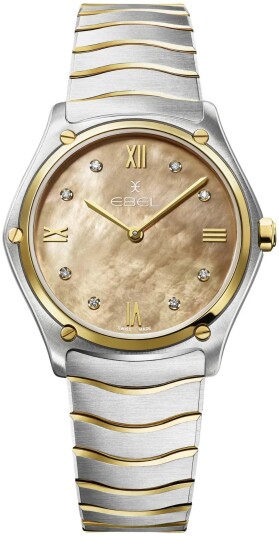 Ebel Dameklokke 1216543 Classic Beige/18 karat gult gull Ø33 mm