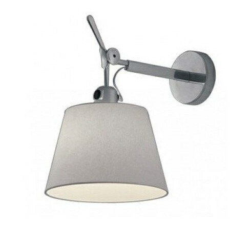Artemide - Tolomeo Parete Diffusore Vegglampe Ø18 Grå Satin Artemide - Tolomeo Parete Diffusore Vegglampe Ø18 Grå Satin
