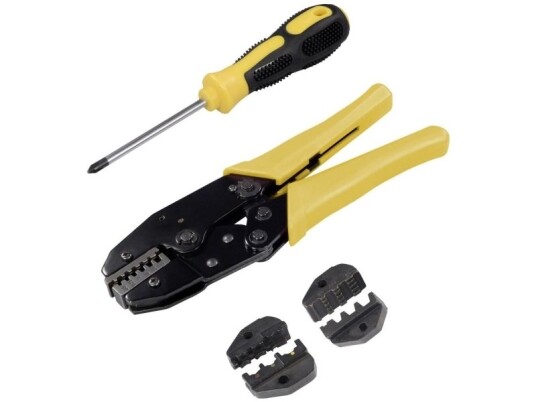 Maxtrack Sw 17 L Sw 17 L Crimp-Sæt Kabelsko, Stik, Ledningsforbinder 0.5 Til 16 Mm² Inkl. Udskiftelige Krympeindsatser
