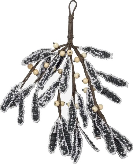 Broste Copenhagen Mistletoe Pearl Ornament   LIGHT PURPLE   L:17 cm