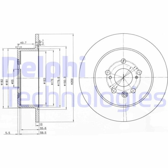 Bremseskive DELPHI BG3583