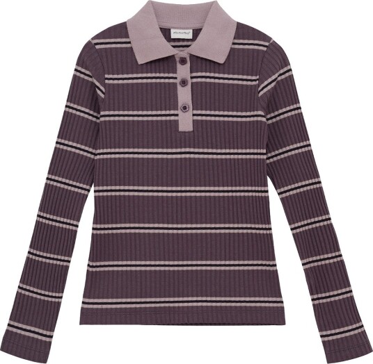 Minymo Pololuse Plum Trøffel Minymo 7 år (122) Genser Brun Lilla Rosa Svart