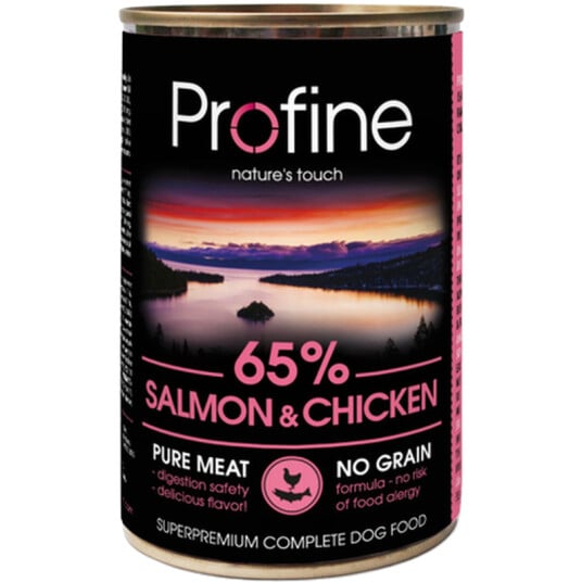 Profine Våtfôr til hund 65 % Laks og Kylling 400 g - Hundefôr av høy kvalitet