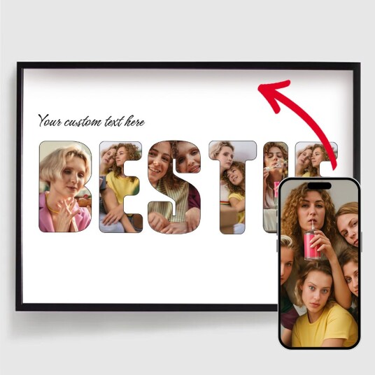 'Personaliserte Plakater Bestie Fotopplasting'