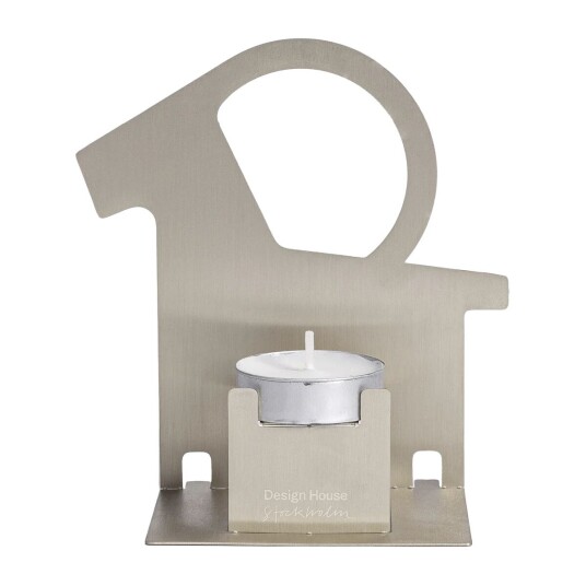 Design House Pop-up telysholder julebukk Rustfritt stål