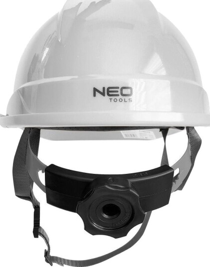 NEO Tools Vernehjelm 97-221 Med Hakestropp, Justerbar 52-64 cm, ABS, Hvit