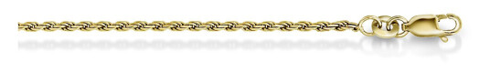 Cordel kjede i forgylt 925 sølv 1,6 mm, 83 cm