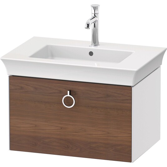 Duravit White Tulip Servantskap 1 skuff 68,4x45,8x41 cm Valnøtt/Hvit Høyglans