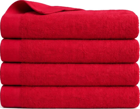 By Borg Badehåndkle - 100% Myk bomull med høy absorberingsevne - 70x140 cm - Rødt badehåndkle fra danske By Borg Badehåndkle - 100% Myk bomull med høy absorberingsevne - 70x140 cm - Rødt badehåndkle fra danske