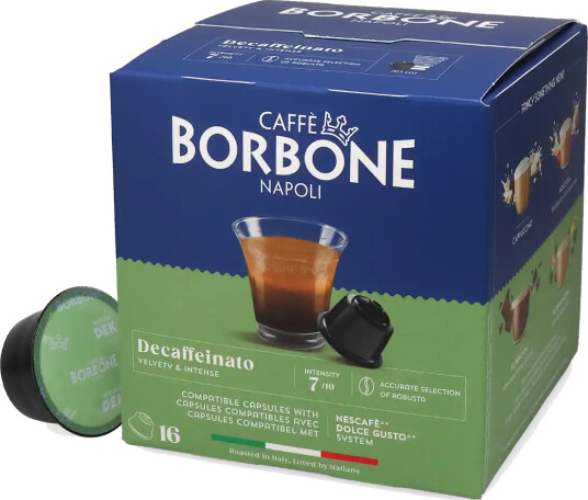Caffè Borbone | Decaffeinato 16 kapsler til Dolce Gusto