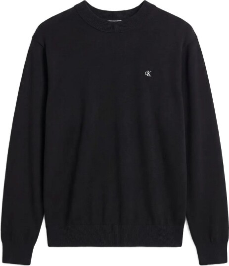 Calvin Klein Jeans Ls Eu Clsc Cttn Crwnk Swtr 12Gg Black S
