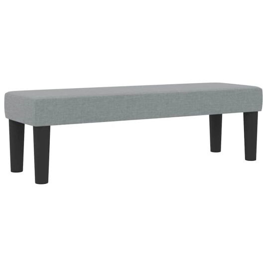 Box Spring Seng med Madrass & Benk Lys Grå 140x200 cm Stoff 3344072
