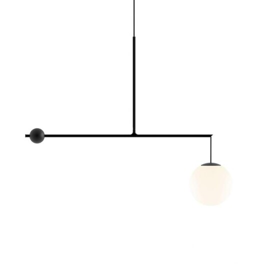 Luceplan Malamata Taklampe Ø22 Matt Sort