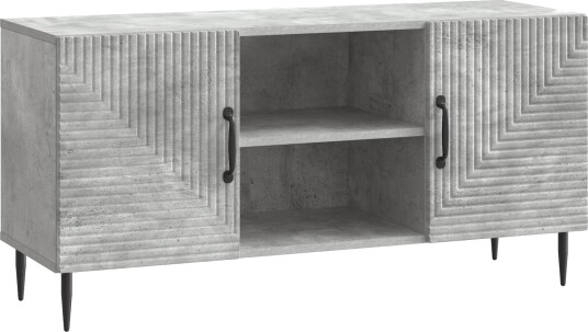 TV skap Betonggrå 102 x 34,5 x 50 cm Konstruert tre TV skap Betonggrå 102 x 34,5 x 50 cm Konstruert tre