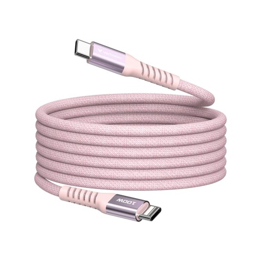 Verbatim 100W Magnetisk USB-C Kabel 1,2 m Rosa Verbatim 100W Magnetisk USB-C Kabel 1,2 m Rosa