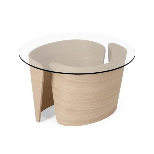 Sibast Furniture No 7 Lounge Salongbord Ø70 Hvit Hvitoljet Eik/Glass Sibast Furniture No 7 Lounge Salongbord Ø70 Hvit Hvitoljet Eik/Glass