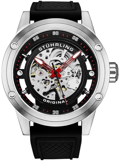 Stührling Original Herreklokke 4034.3 Grandiose Skjelettkuttet/Gummi