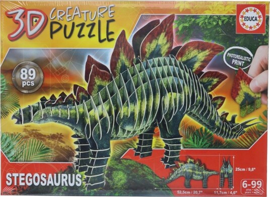Educa 3D-Puslespill Stegosaurus 89 Brikker Educa OneSize Puslespill