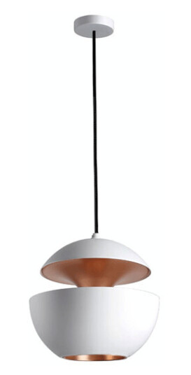 Here Comes The Sun Taklampe Hvit & Kobber Ø25 cm Here Comes The Sun Taklampe Hvit & Kobber Ø25 cm