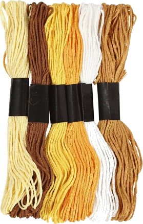 Broderigarn 1 mm Gylden 6 stk