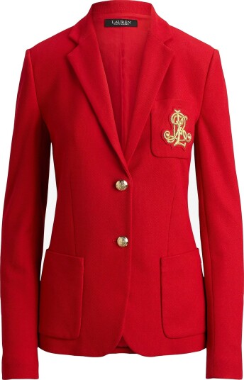Lauren Ralph Lauren - Blazer Str Sportswear Piqu-Knt-Blazer/Sport Coa - Rød