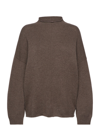 Davida Cashmere Oversized Half Turtleneck - Brown - S/M Davida Cashmere Oversized Half Turtleneck - Brown - S/M