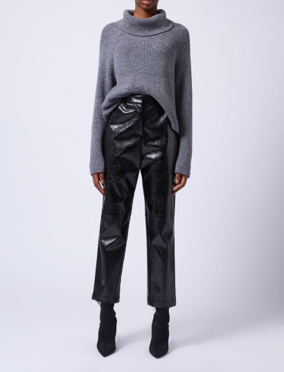 French Connection Emmett Pu Tapered Trouser - Black - 38