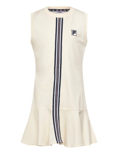 FILA Pratolino Regular Heritage Tape Sleeveless Dress   Cream   98 104