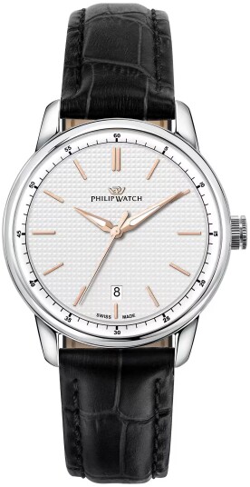 Philip Watch Herreklokke R8251150009 Anniversary Hvit/Lær Ø40 mm