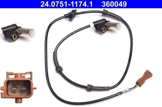 Sensor, ABS ATE 24.0751-1174.1