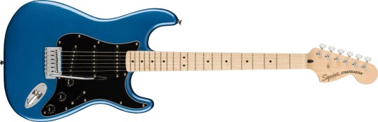 Squier Affinity Series Stratocaster Lake Placid Blå, Svart Pickguard, Mn