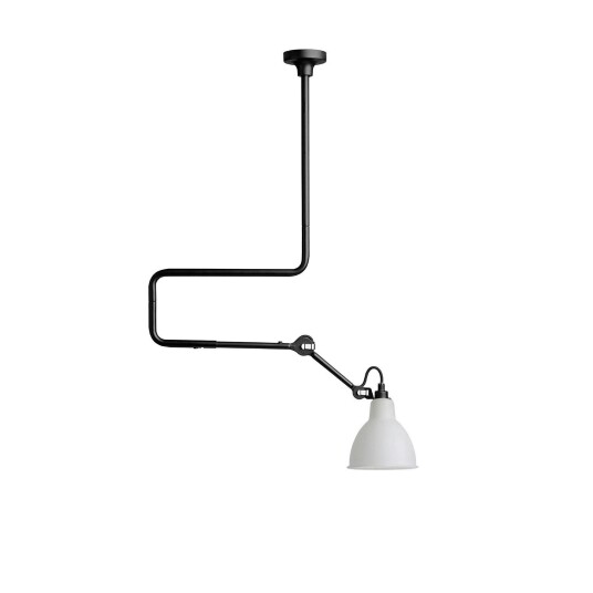 Lampe Gras N°312 Taklampe Svart / Frostet Glass