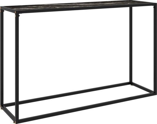 vidaXL Konsollbord svart 120x35x75 cm herdet glass