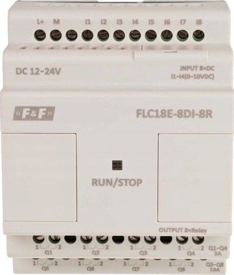 F&F Utvidelsesmodul Inn/Ut Analog Digital 8 Di 4Ai 12 24V Dc Flc18e 8Di 8R F&F Utvidelsesmodul Inn/Ut Analog Digital 8 Di 4Ai 12 24V Dc Flc18e 8Di 8R