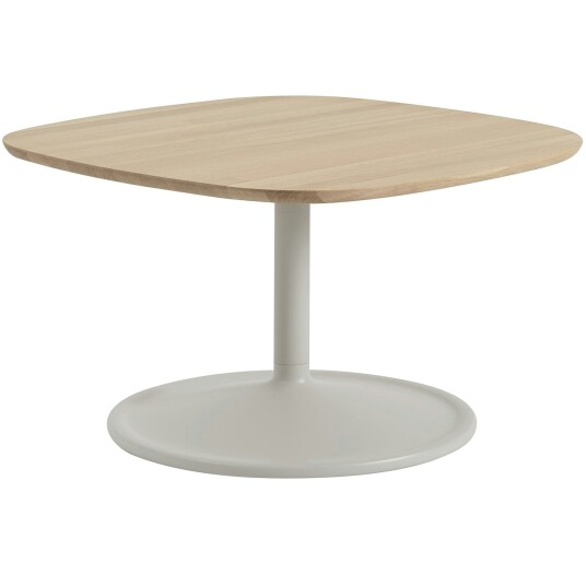 Muuto Soft Salongbord 70x70 cm Solid Eik / Grå