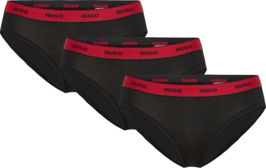 HUGO Triplet Brief Stripe   Black   L