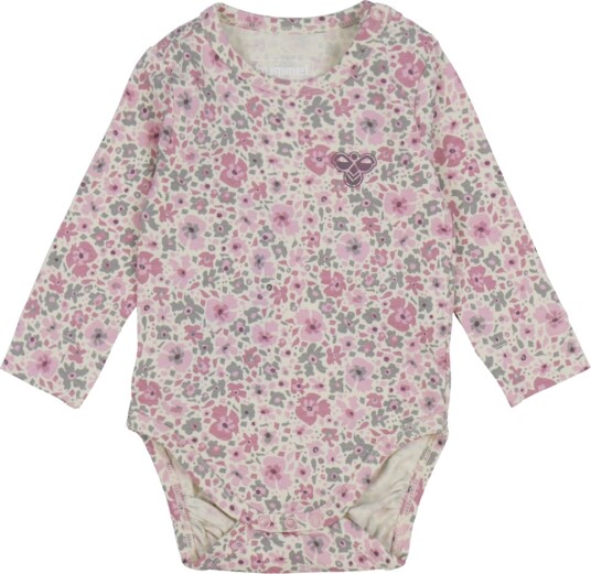 Hummel Body I/e hmlMini Flower Rosa Nektar Hummel 62 Langermet Body Beige